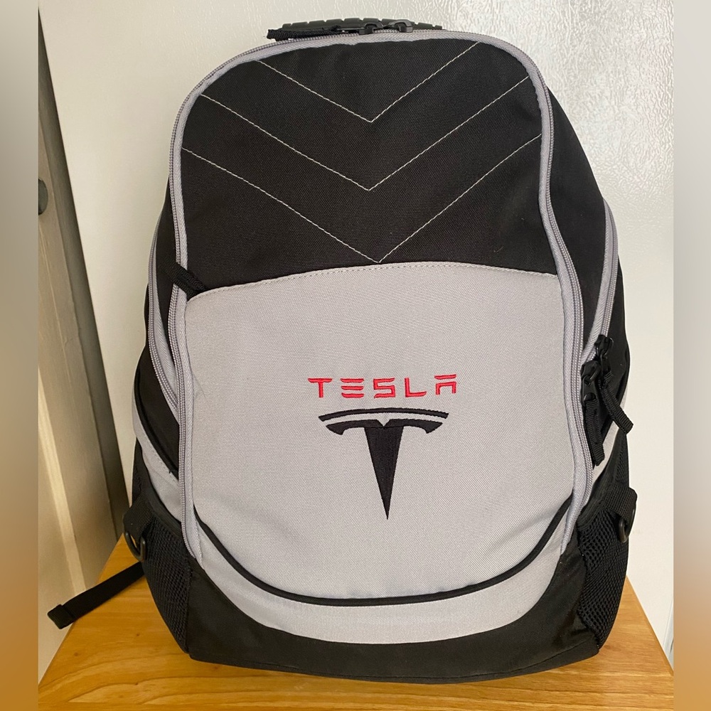 Tesla Two-Tone Black and Gray Backpack